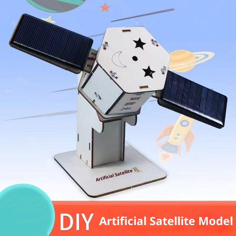 Science Toys Diy - مجموعة تجميع الأقمار الصناعية الشمسية اليدوية