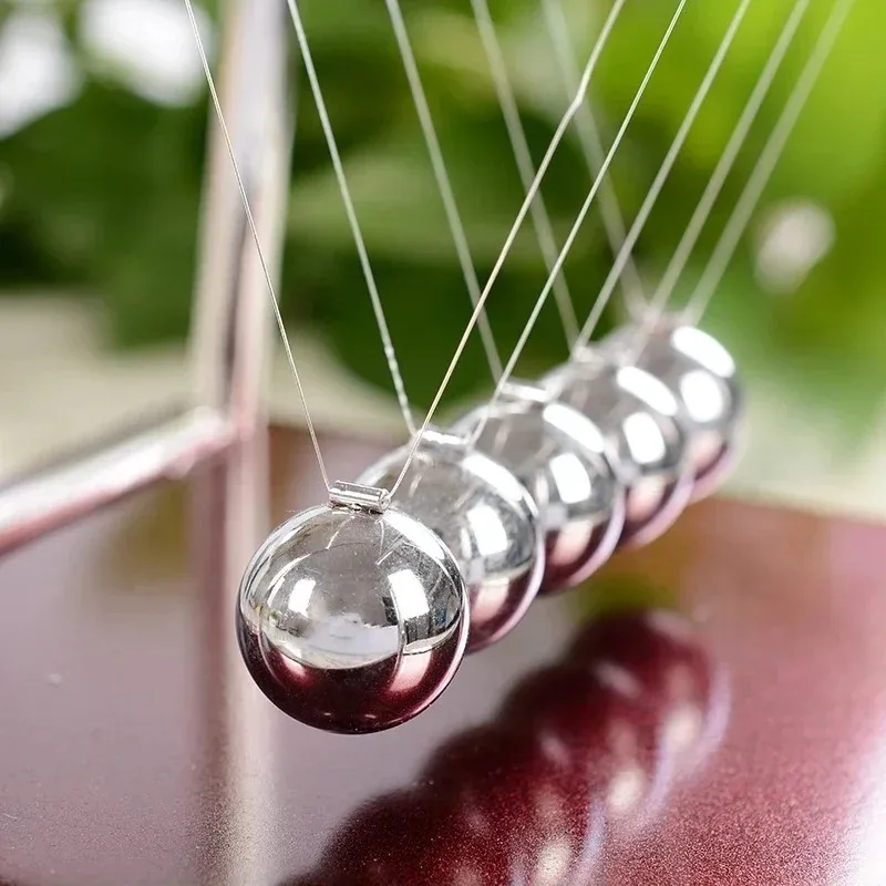 Newton Cradle Large - مهد نيوتن من الفولاذ، لعبة حركة