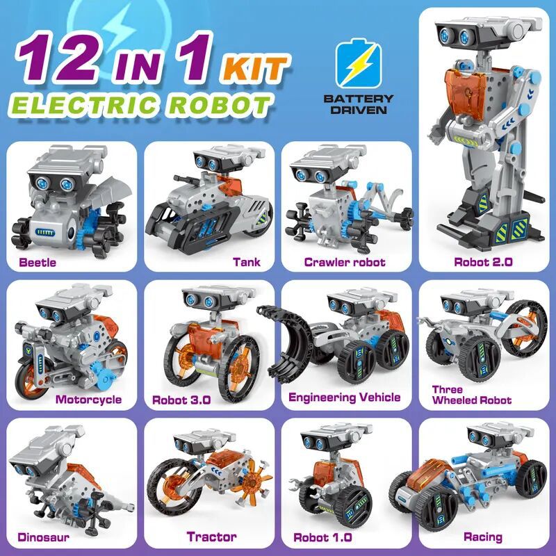 12 في 1 تجربة علمية لعبة روبوت - مراجعة Science Toys Diy وسعره